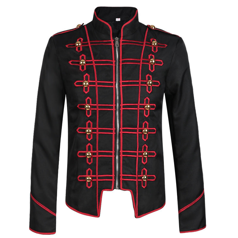 Retro Gothic Steampunk Drummer Parade Jacket Perfect for Band Uniform