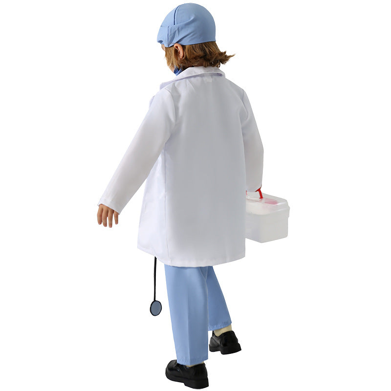 Kids Doctor Surgeon Nurse Costume Child Book Week Fancy Dress Halloween Outfit