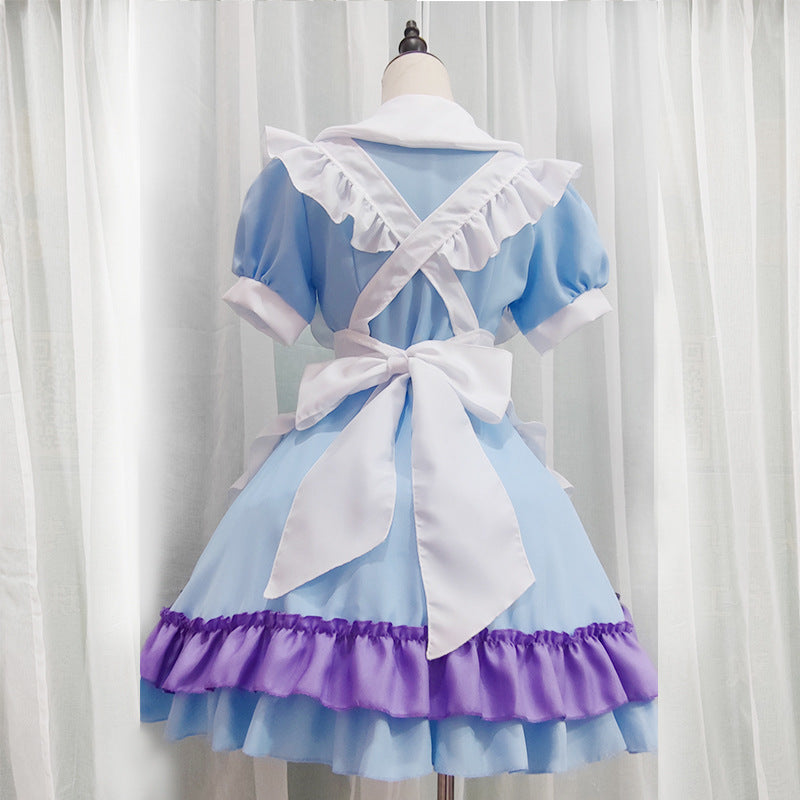 Kawaii Japanese Maid Cospaly Sweet Lolita Dress Cute Anime Maid Costume