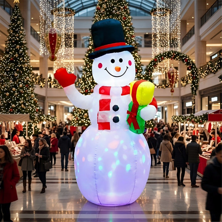 1.5M / 5FT Rotating Inflatable Snowman LED Christmas Garden Lawn Decor Plug Option