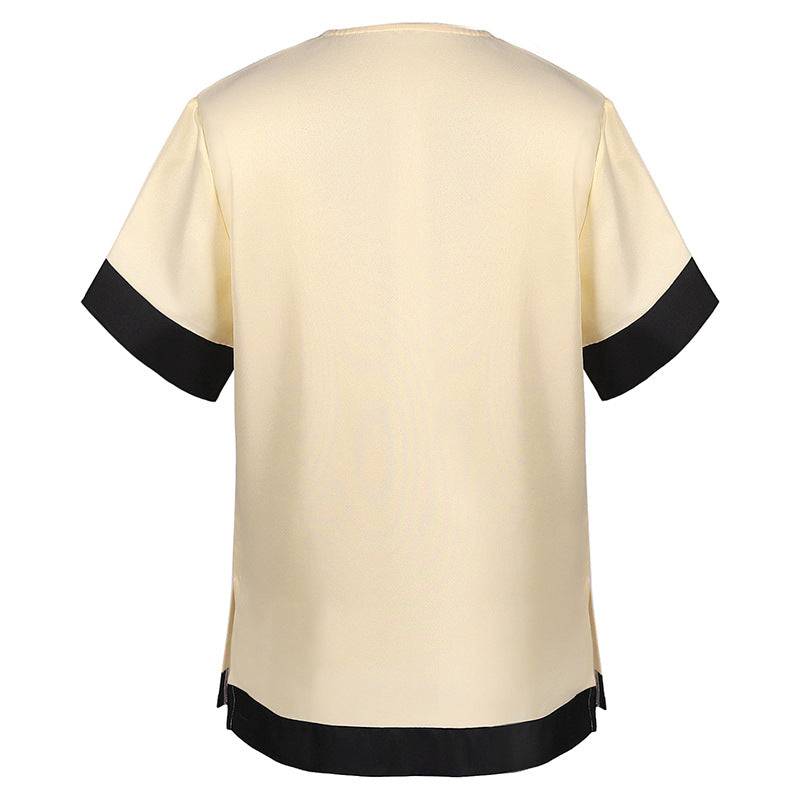 Short Sleeve Medieval Shirt Men's Warrior Top Ancient Theater Soldier Costumes