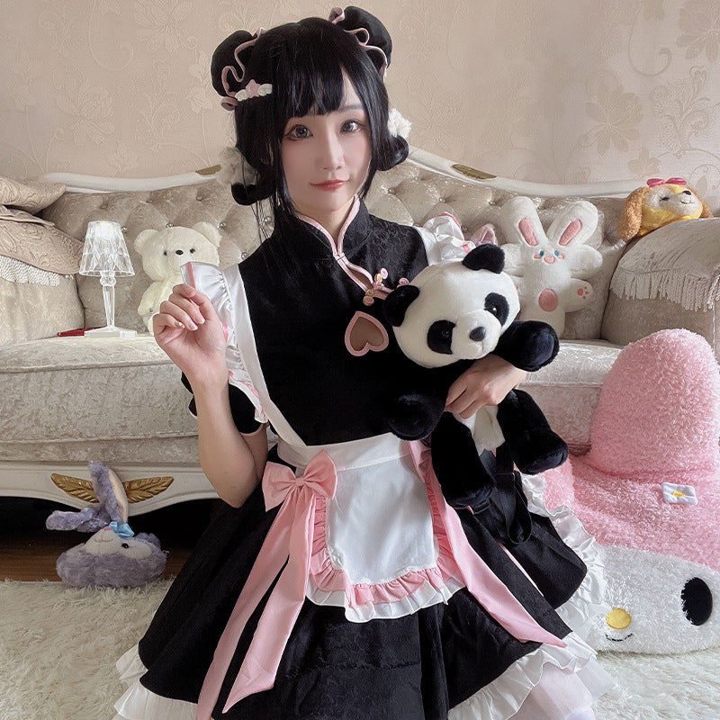 Chinese Style Maid Costume Anime Cosplay - Traditional Cheongsam-inspired Ensemble for a Cute and Charming Look