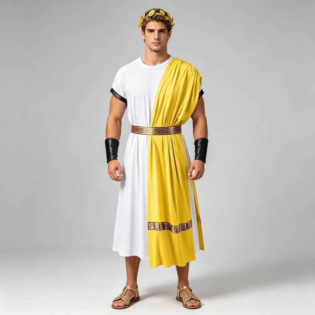 Men's Roman Toga Costume Set – Greek God & Caesar Outfit