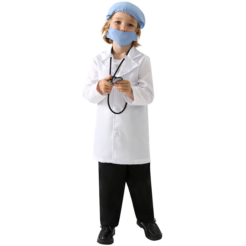 Kids Doctor Surgeon Nurse Costume Child Book Week Fancy Dress Halloween Outfit