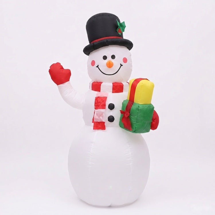 1.5M / 5FT Rotating Inflatable Snowman LED Christmas Garden Lawn Decor Plug Option