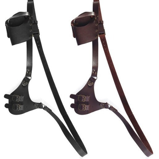 Medieval Fantasy Crossbody Harness – Vintage Leather-Look Costume Straps
