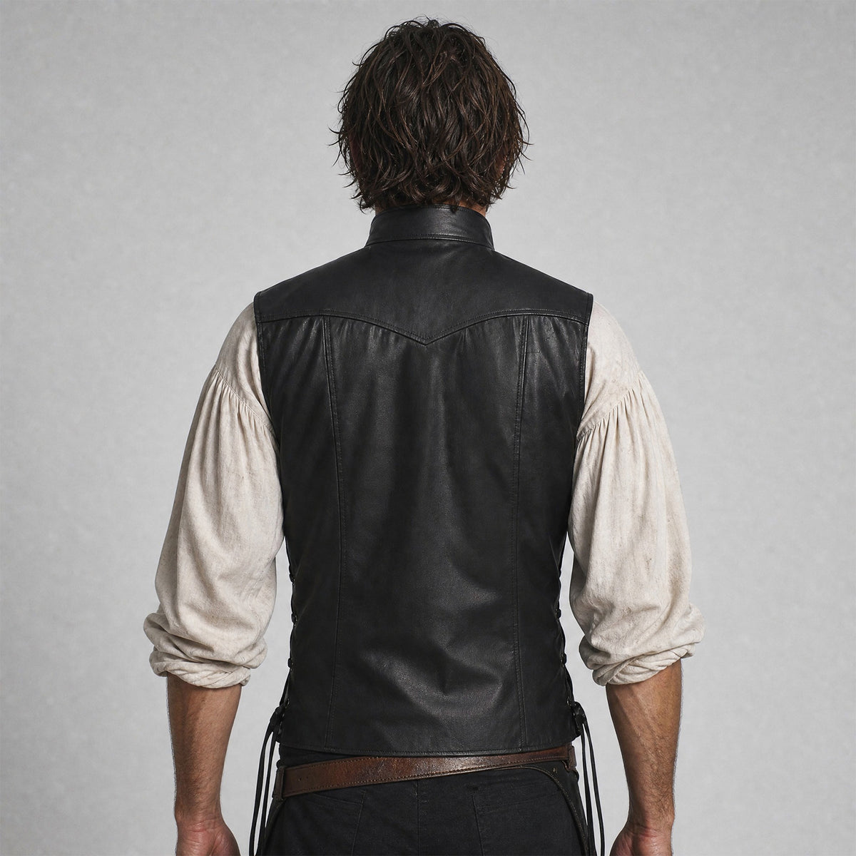 Men's Medieval Faux Leather Vest – Viking Pirate Waistcoat