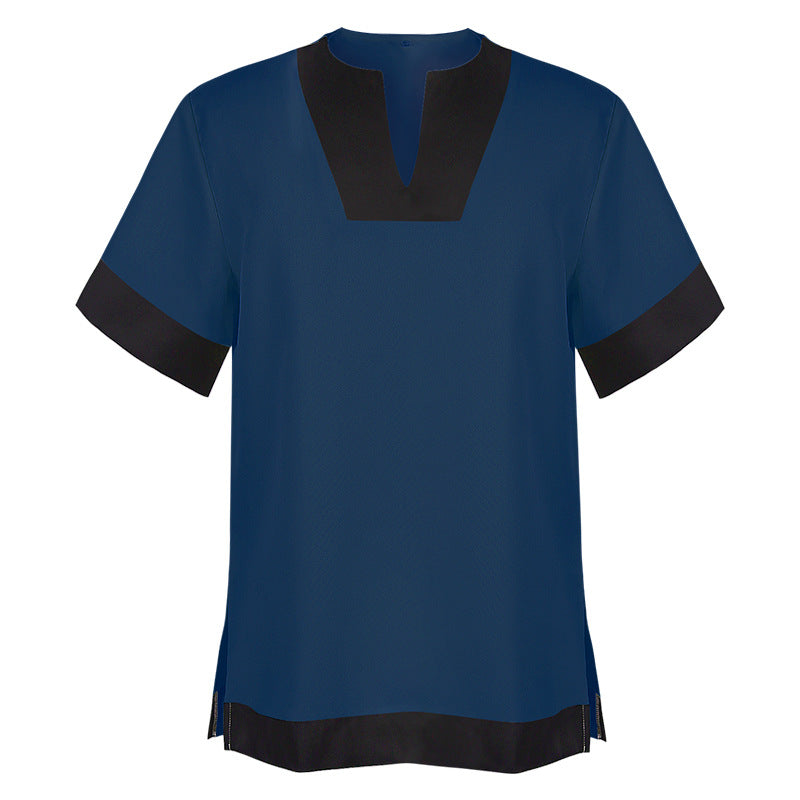 Short Sleeve Medieval Shirt Men's Warrior Top Ancient Theater Soldier Costumes