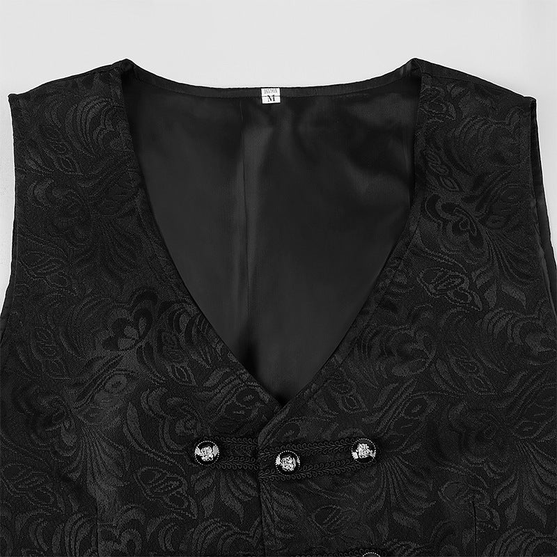 Medieval Retro Gothic Suit Vest - Three-Breasted Waistcoat