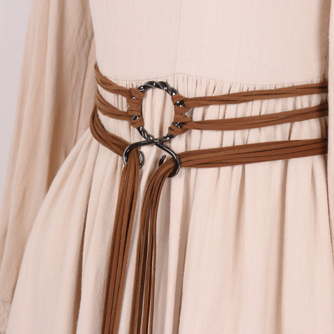 Womens Medieval Renaissance Belt Viking Dress Waist Sash Faux Leather