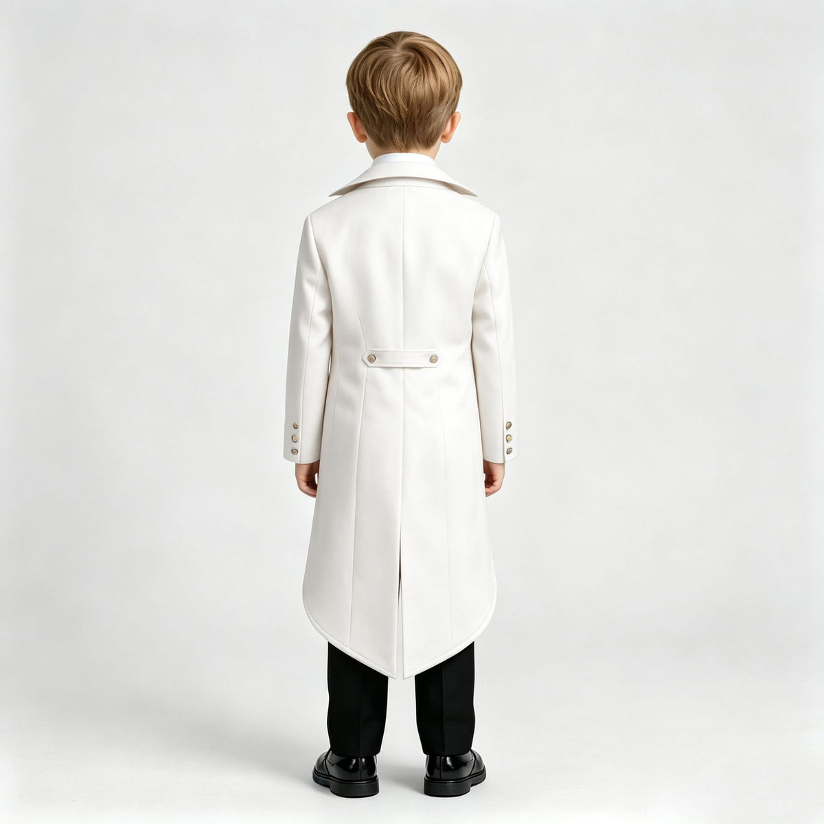 Boys Victorian Tailcoat Costume with Waistcoat Look & Bow Tie