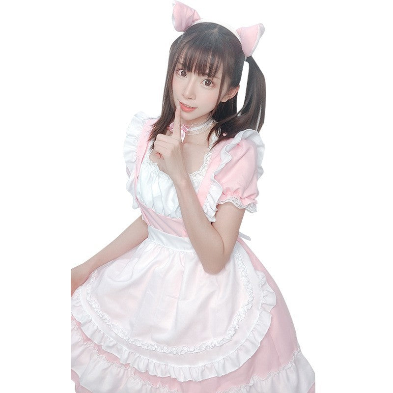 Girl Cat Princess Dress Cosplay Costume: Lolita Soft Girl Anime Cute Maid Outfit