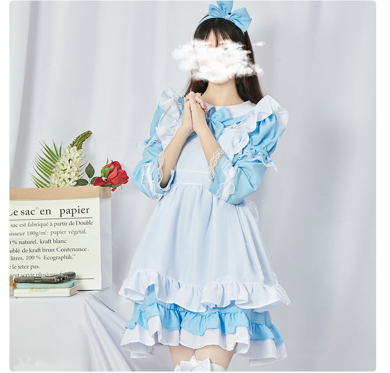 Halloween Alice Maid Costume - Lolita Long Sleeve Cute Princess Dress