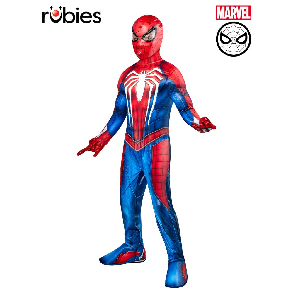 SPIDER-MAN 2 GAMING PREMIUM COSTUME IN SUIT CARRIER, CHILD Spider Man Cosplay Officially Licensed Marvel