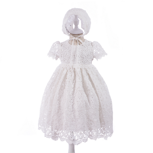 Baby Girl Lace Christening Dress – Princess Gown