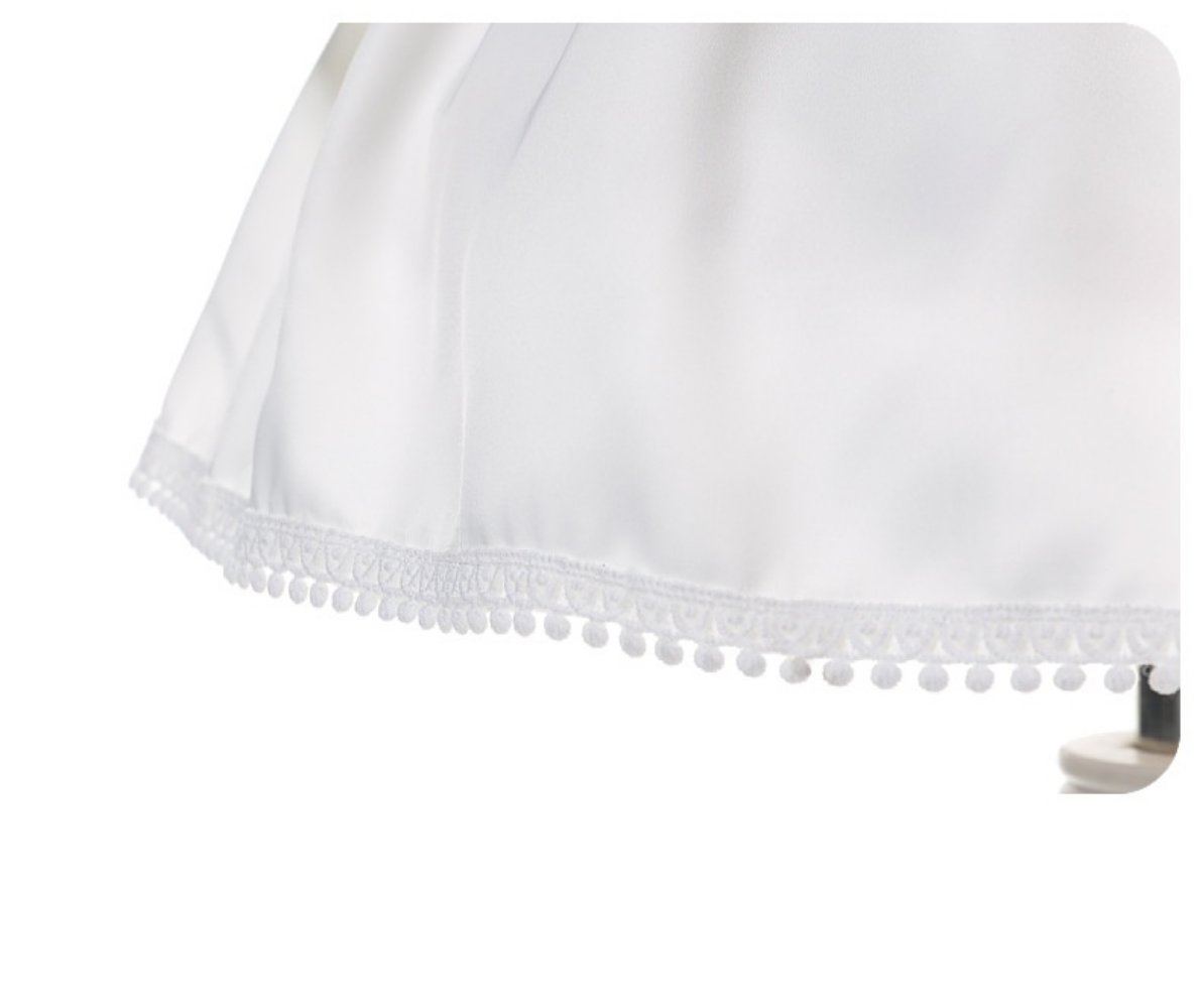 Long Sleeve Baby Girl Christening Dress – Spring Autumn Lace Princess Gown