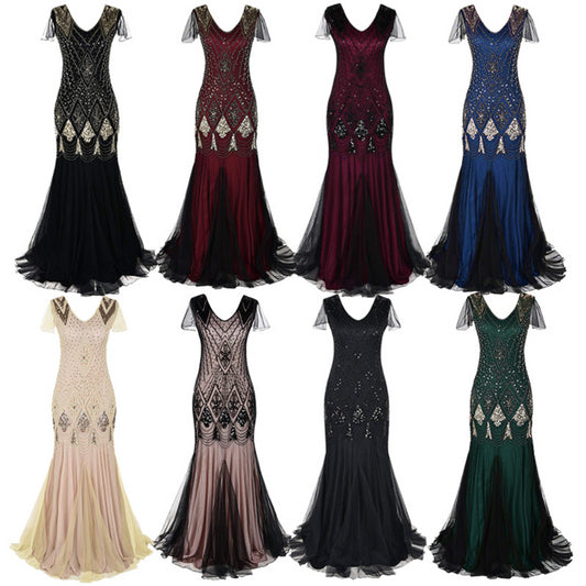  Vintage Mermaid Evening Gown for Women