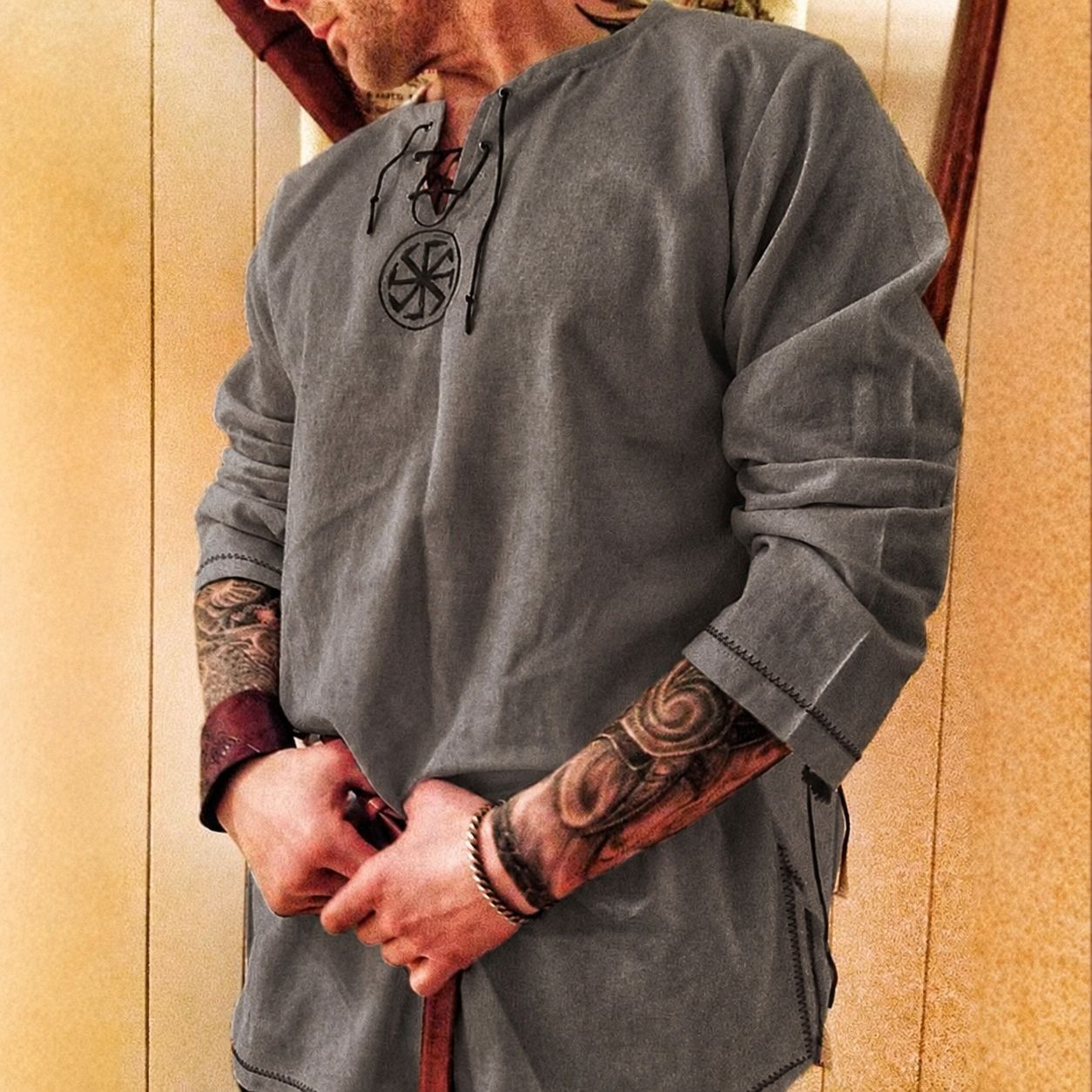 LARP Tunic Medieval Faire Viking Warrior Outfit Knight Costume Crusader Templar