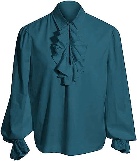 Women Men Regency Shirt Victorian Top Medieval Renaissance Gothic Vampire Costume