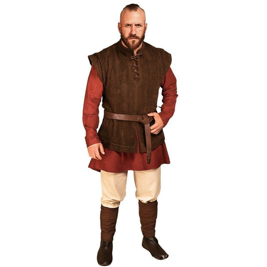 Orion Field Men's Vest: Vintage Performance Clothing with Strap Decoration