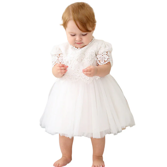 Elegant Lace Baby Baptism Christening Gown Blessing Princess Dress