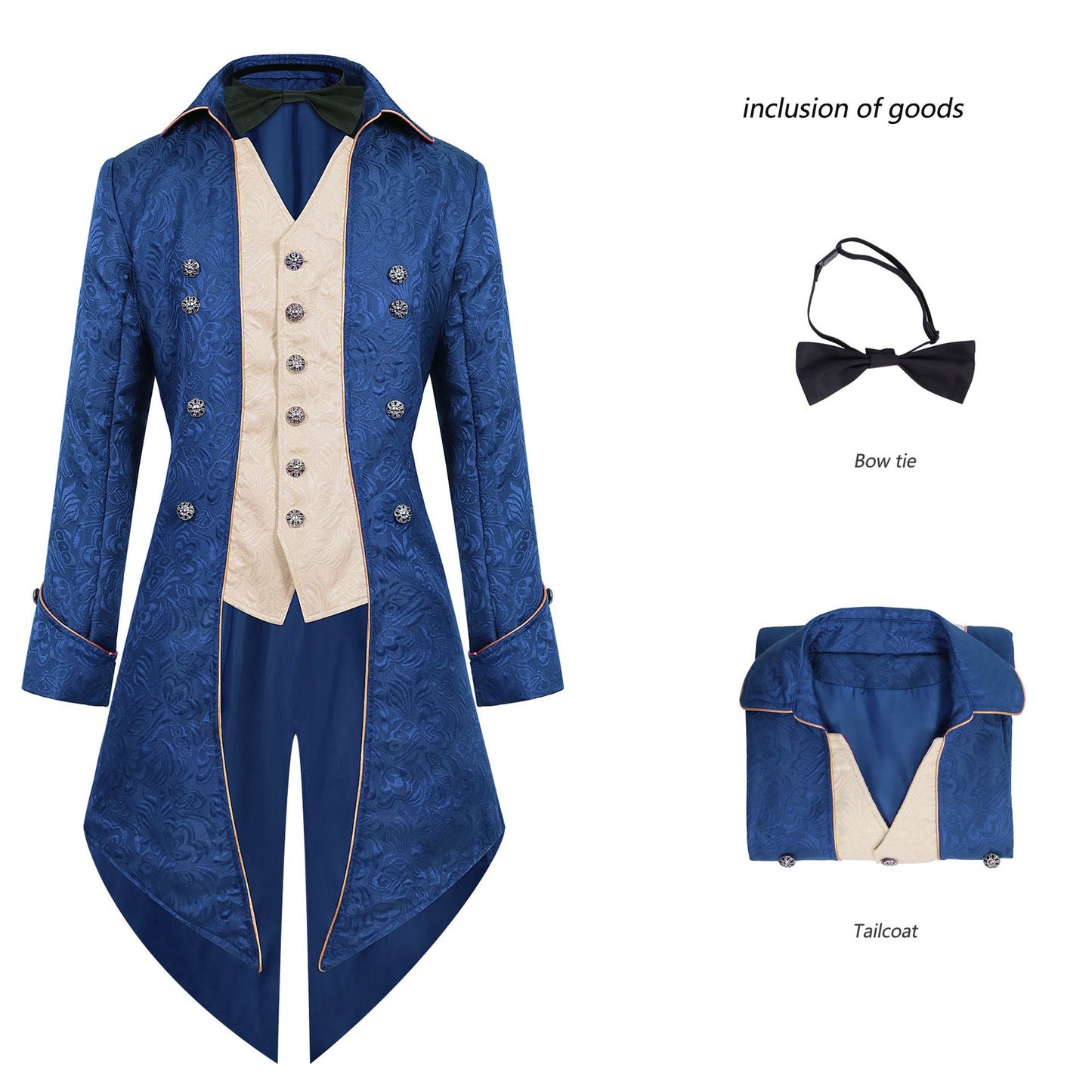 Men's Victorian Floral Tailcoat – Steampunk Gothic Costume Jacket