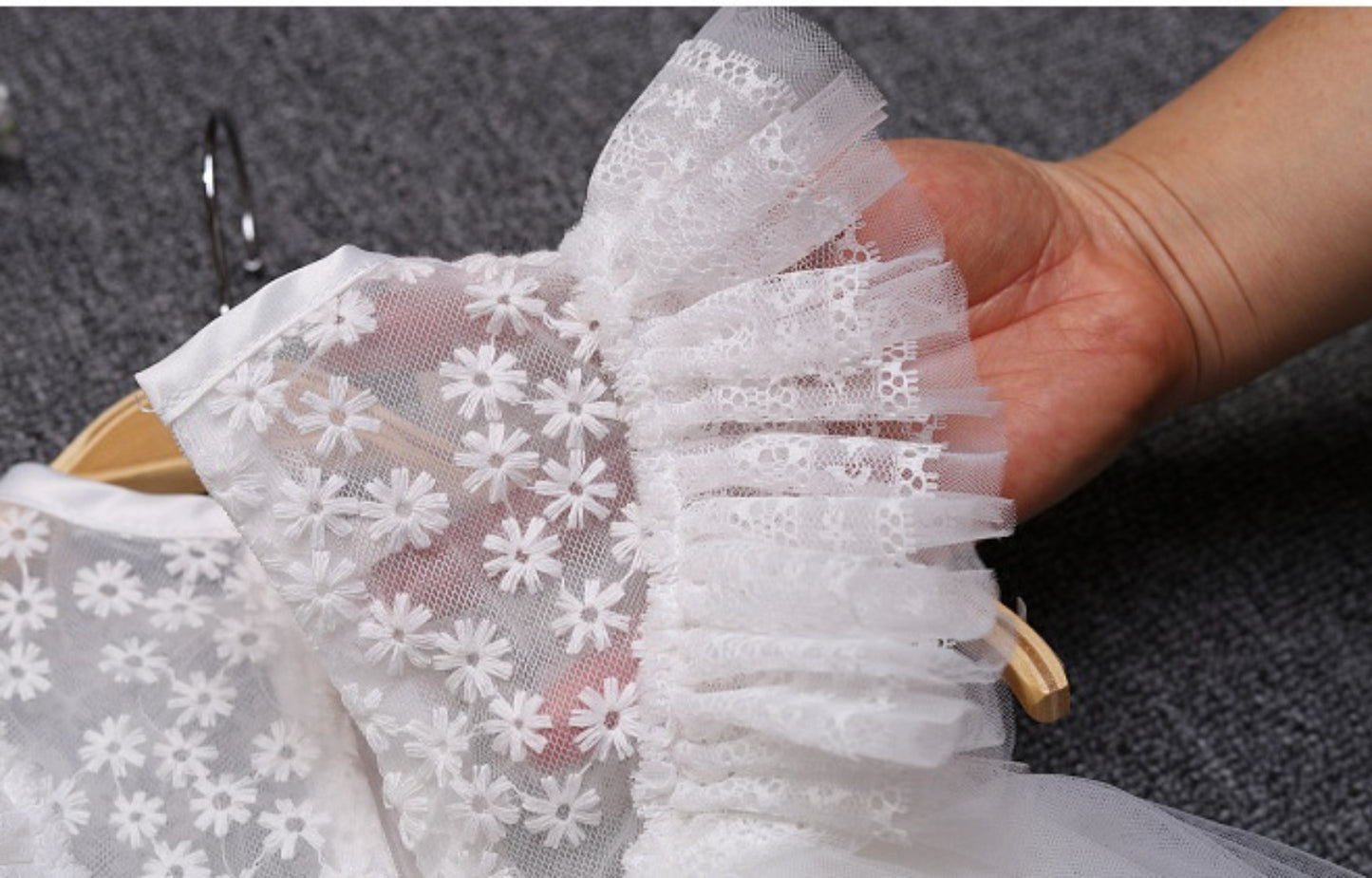 Baby Girl Tulle Christening Dress – Ivory Princess Gown