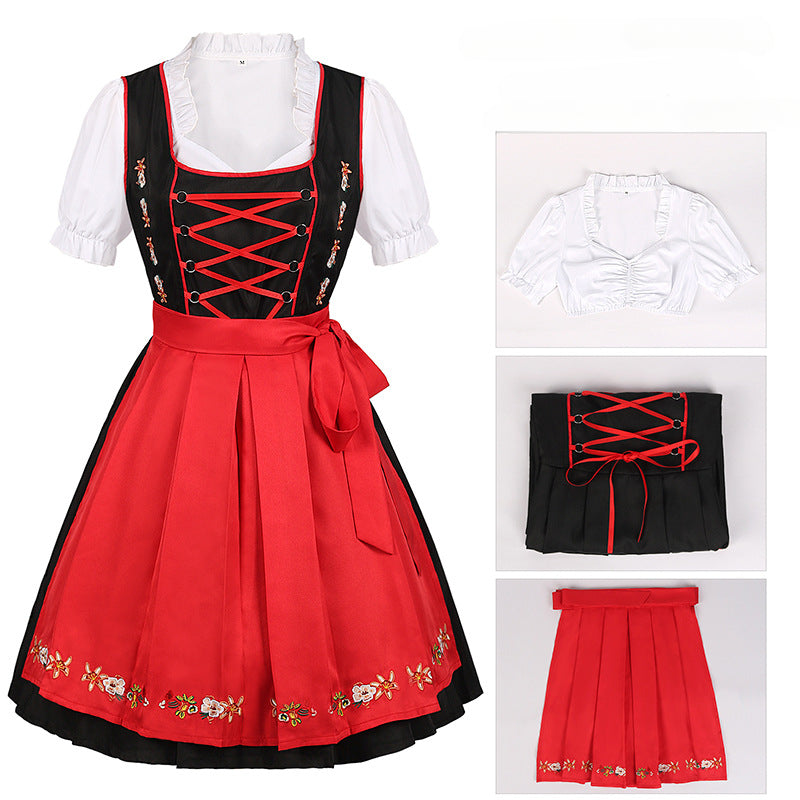 Bavarian Oktoberfest Suspenders Suit - Women's Halloween Carnival Costume