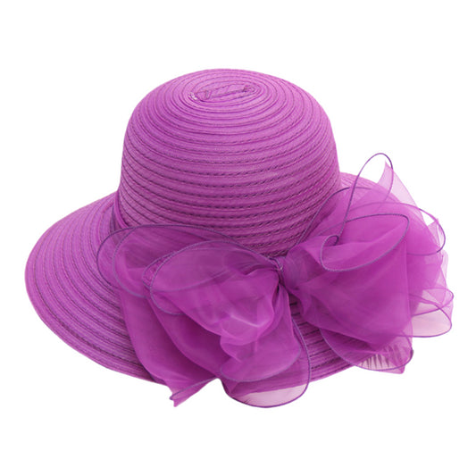 Purple straw hat Women’s Bucket Sun Hat  meejoy