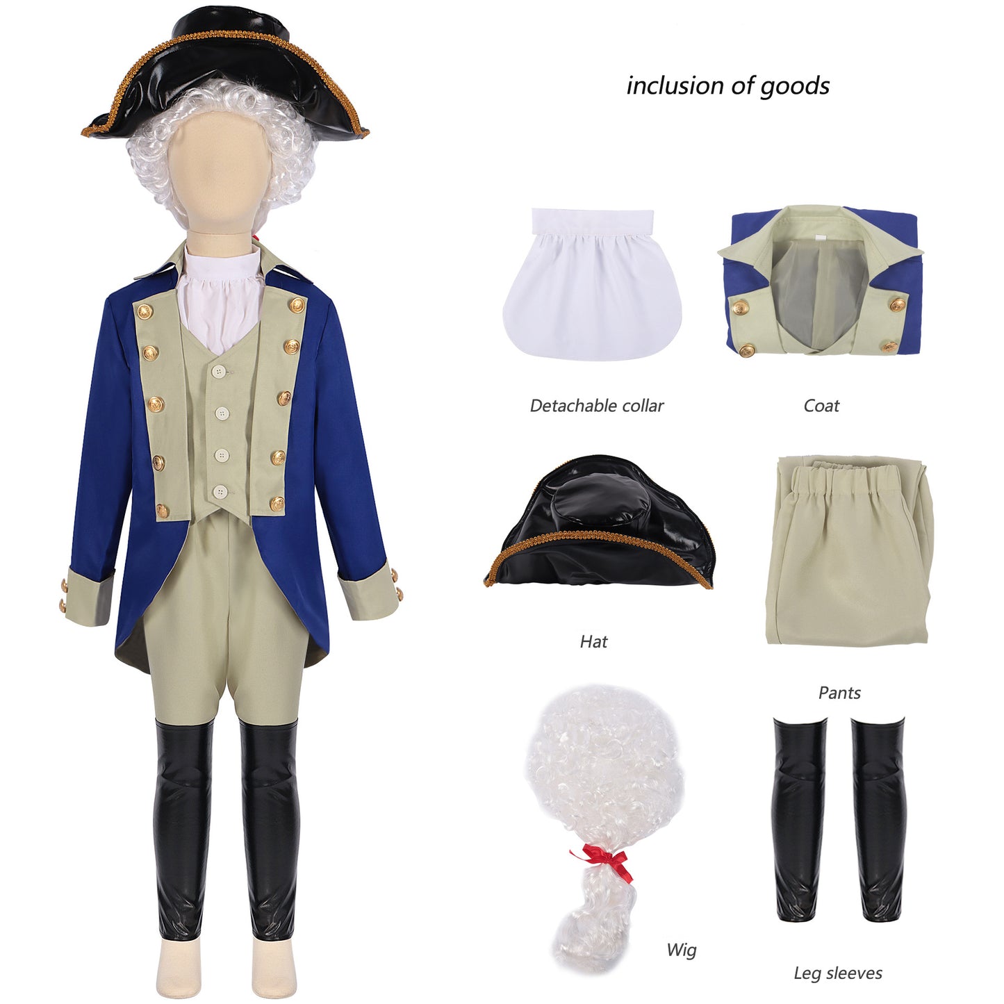 Boys Kids President Governor Costume Steampunk Retro Uniform Stage Outfit  6PCS Full Set