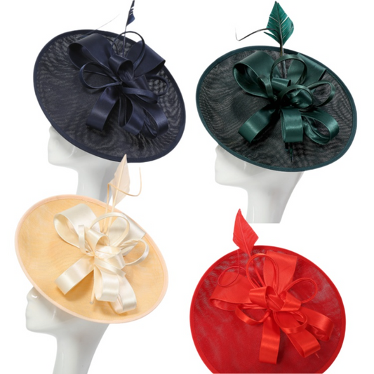 Elegant Women’s Faux Linen Feather Headpiece – Fascinator Hat for Melbourne Cup, Wedding, Cocktail Party, Race Day, Formal Events, and Evening Occasions