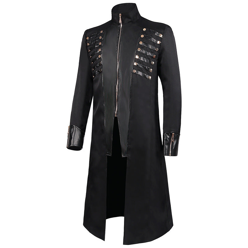 Mens Steampunk Victorian Coat Tailcoat Jacket Halloween Gothic Vintage ...