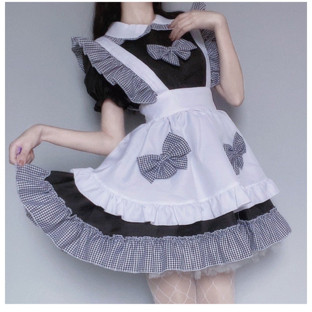 Maid Outfit Japanese Cosplay Uniform Cute Girly Japanese Student Lolita Dress