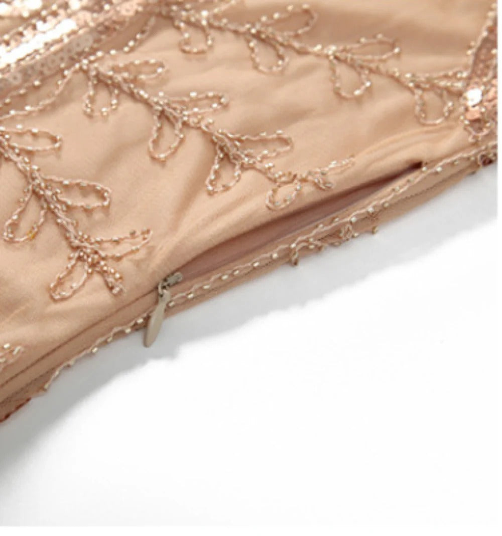 Champagne Gold 1920s Flapper Dress – Women's Gatsby Costume