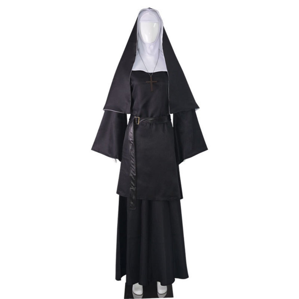 Nun Ghost Sister Cosplay Dress - Halloween Horror Costume