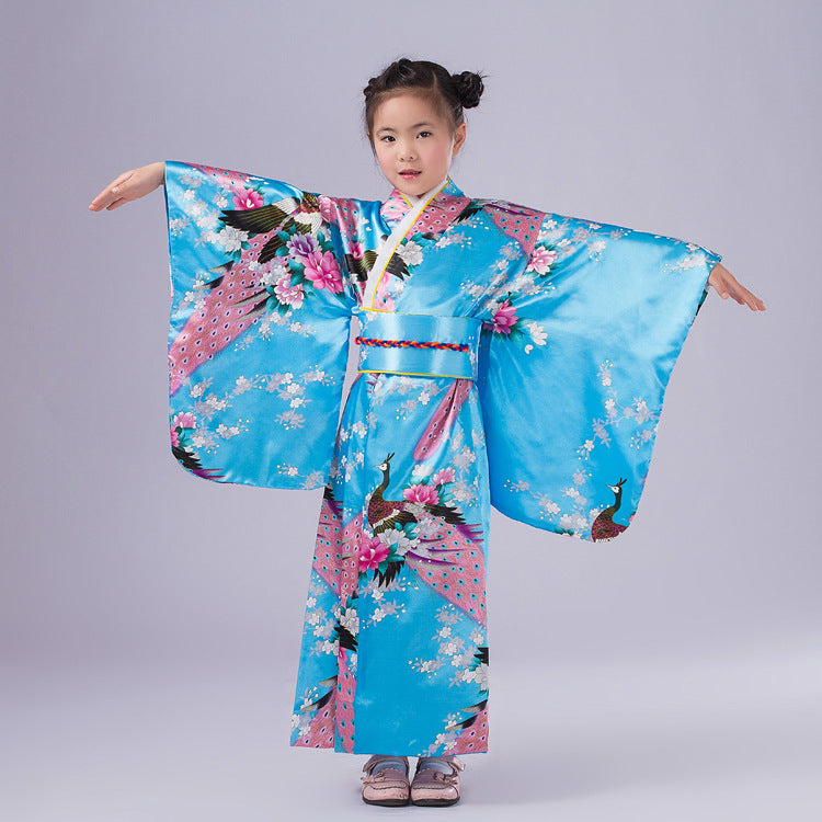 Authentic and Stylish Children's Japanese Kimono Adorable Cherry Blossom Kimono for Kids