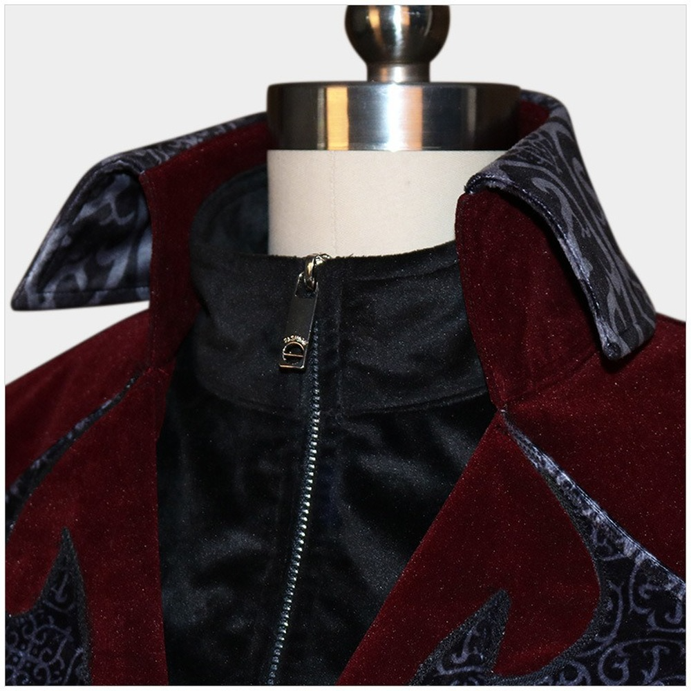 Men's Steampunk Vintage Medieval Tailcoat Jacket Retro Gothic Victorian Frock Coat Uniform Halloween Cosplay Costume