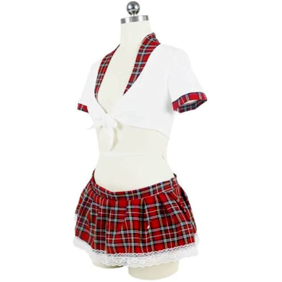 School Girl Roleplay Exotic Costume for Women Plaid Skirt Student Cosplay Set