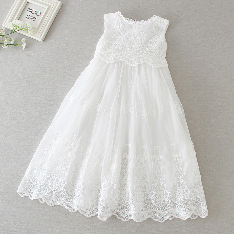 Elegant Lace Baby Baptism Christening Gown Blessing Dress + Bonnet