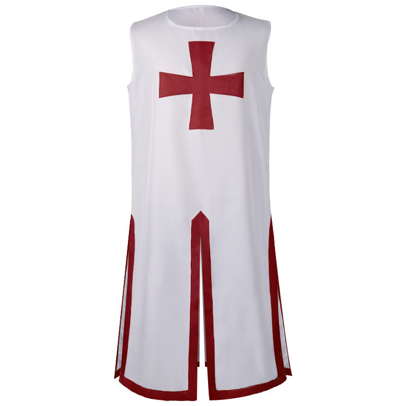 Medieval Tunic Royal Knight The Knights Templar Mens Warrior Crusader Costume with Belt