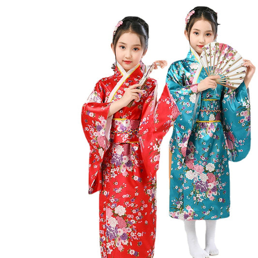 Authentic and Stylish Children's Japanese Kimono Adorable Cherry Blossom Kimono for Kids