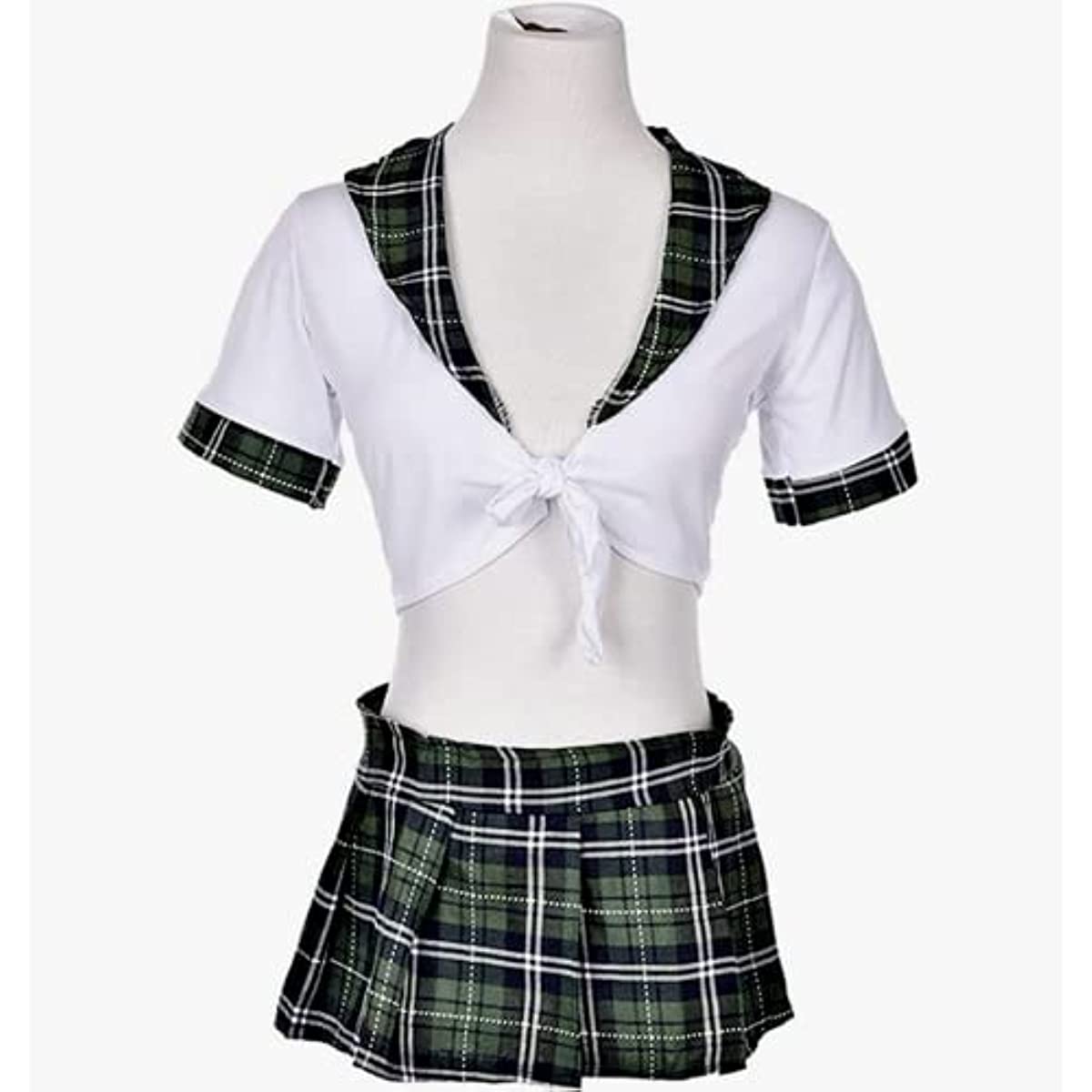 School Girl Roleplay Exotic Costume for Women Plaid Skirt Student Cosplay Set