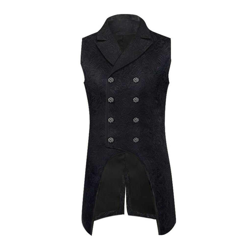 Men Medieval Renaissance Vest Waistcoat Gothic Steampunk Coat Halloween Costume