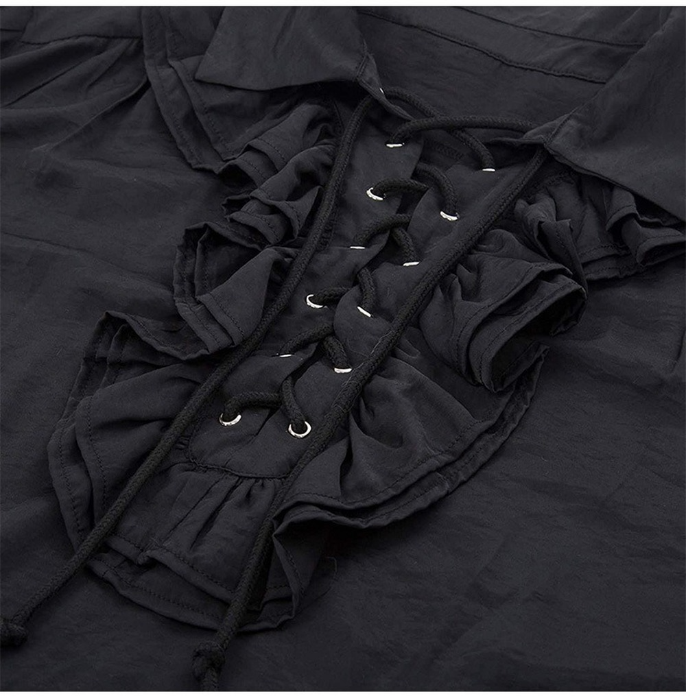 Women Men Pirate Shirt Victorian Top Medieval Renaissance Gothic Vampire Costume