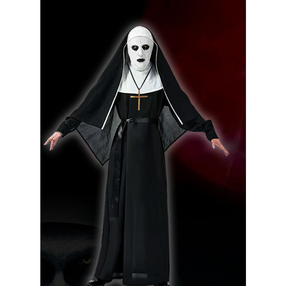 Nun Ghost Sister Cosplay Dress - Halloween Horror Costume