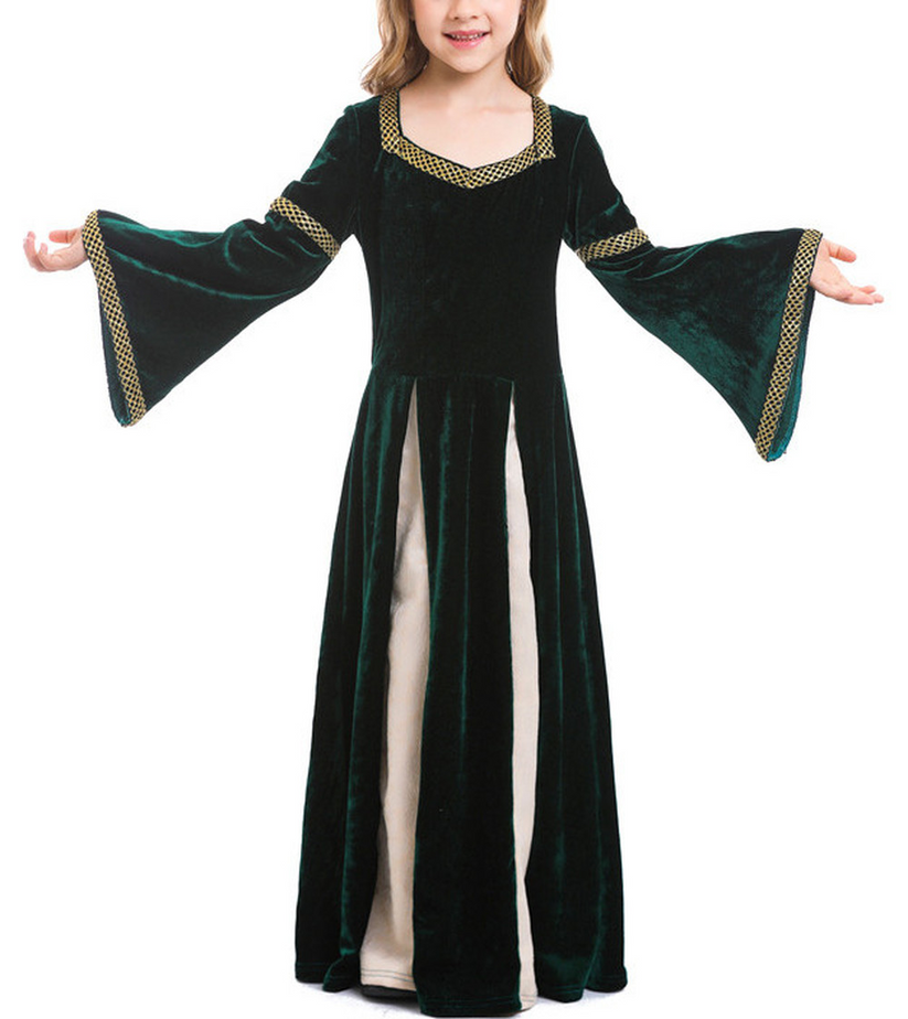 Medieval Princess Costume for Girls Renaissance Fancy Dress – MEEJOY