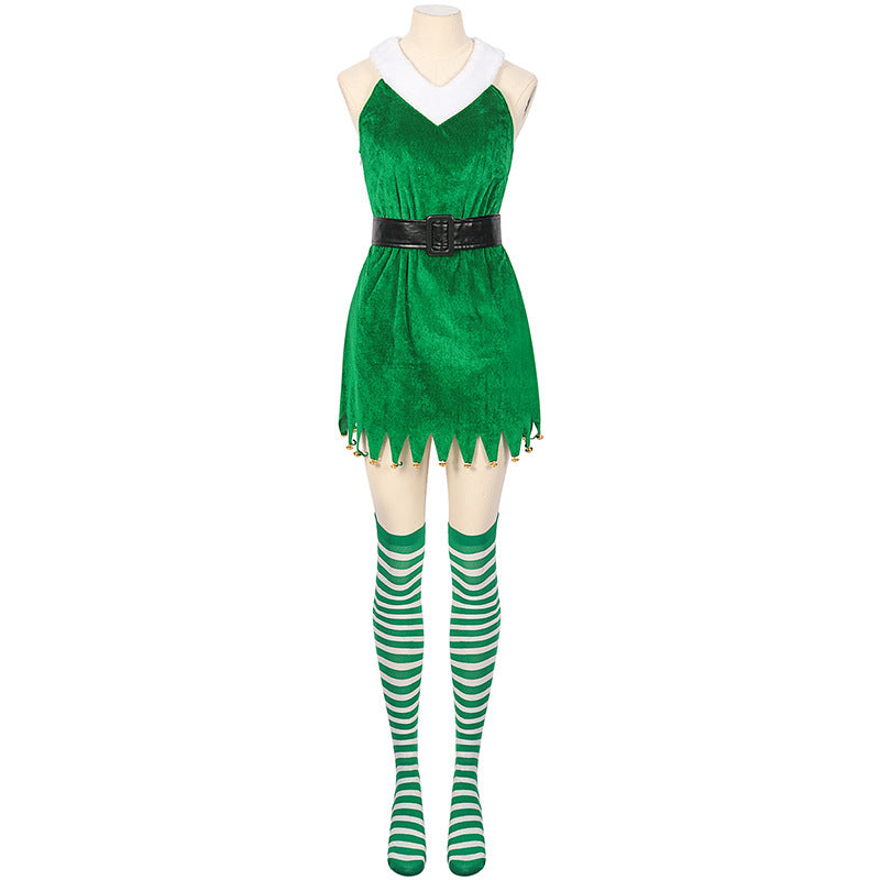 Xmas Party Theme Christmas Costume Dress COS Stage Performance