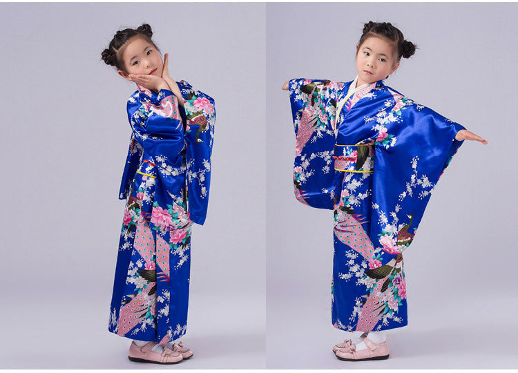 Authentic and Stylish Children's Japanese Kimono Adorable Cherry Blossom Kimono for Kids