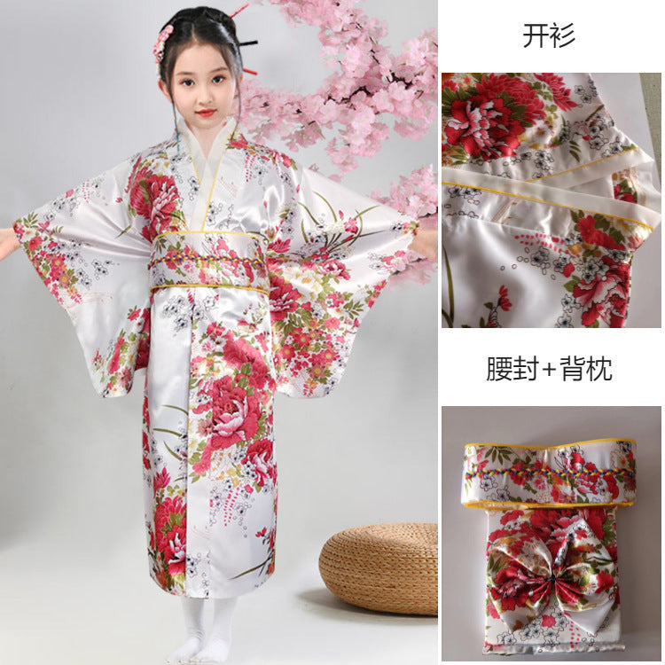 Authentic and Stylish Children's Japanese Kimono Adorable Cherry Blossom Kimono for Kids