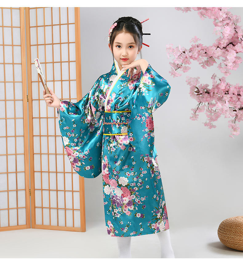 Authentic and Stylish Children's Japanese Kimono Adorable Cherry Blossom Kimono for Kids